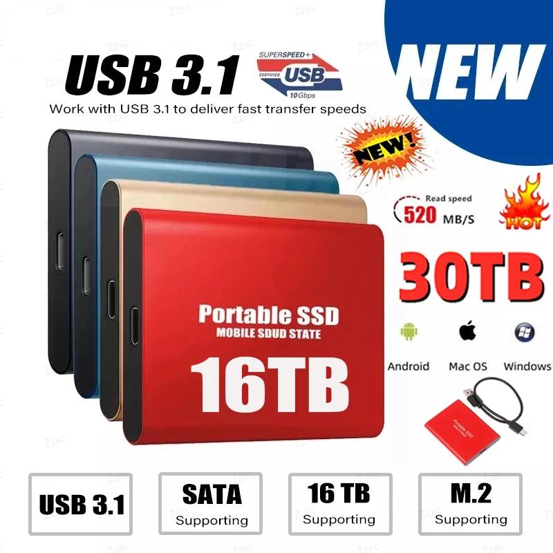 HD  SSD 64TB ޴ ϵ ̺, 4TB 8TB, ϵ ũ -C, USB3.1  SSD, 128TB, 뷮 , ƮϿ